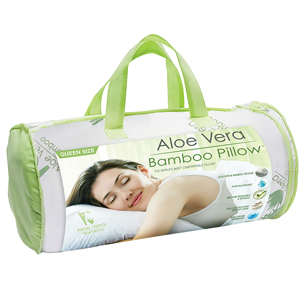 Queen Sized Aloe Vera Bamboo Pillow