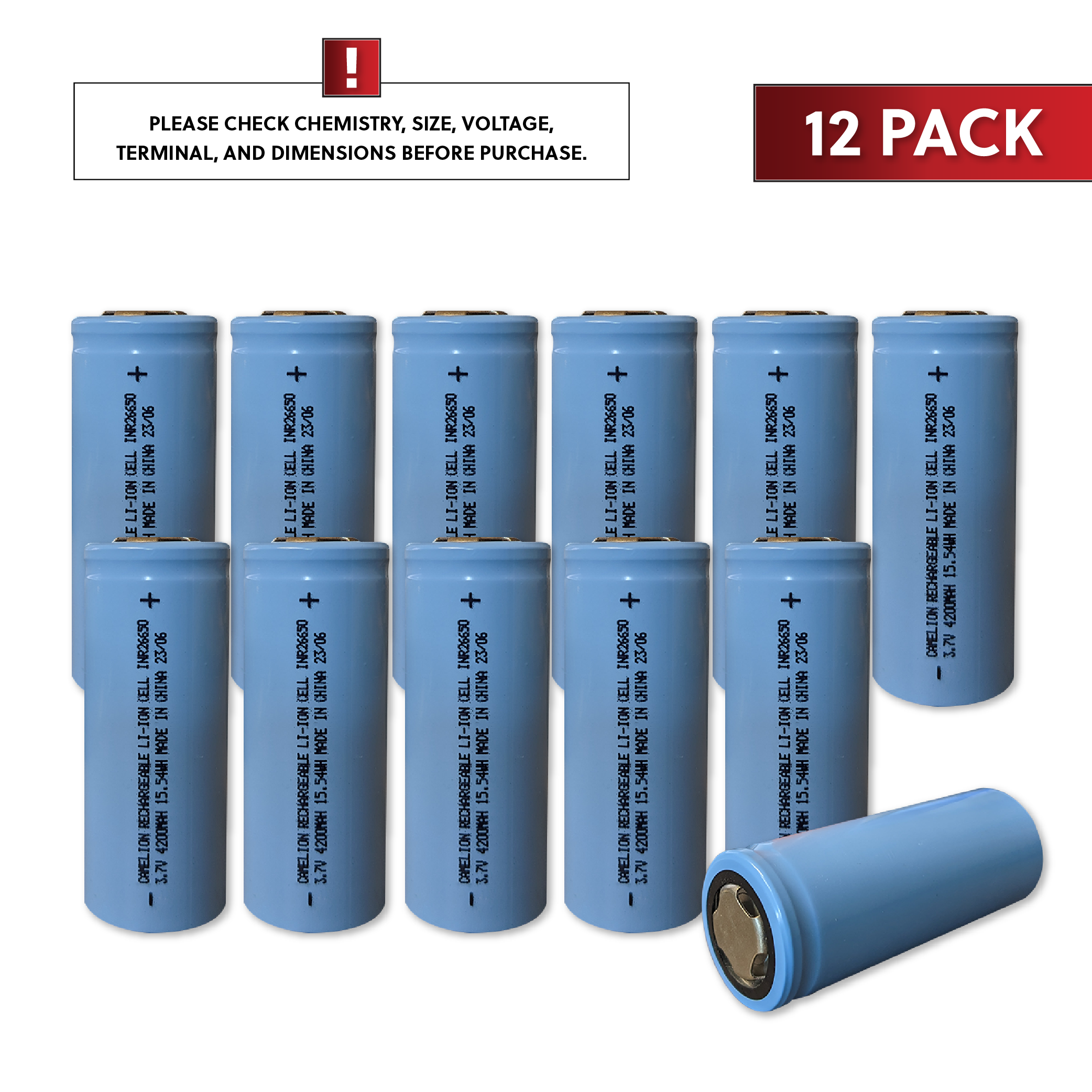 Camelion 26650 Battery 4200mAh- Rechargeable