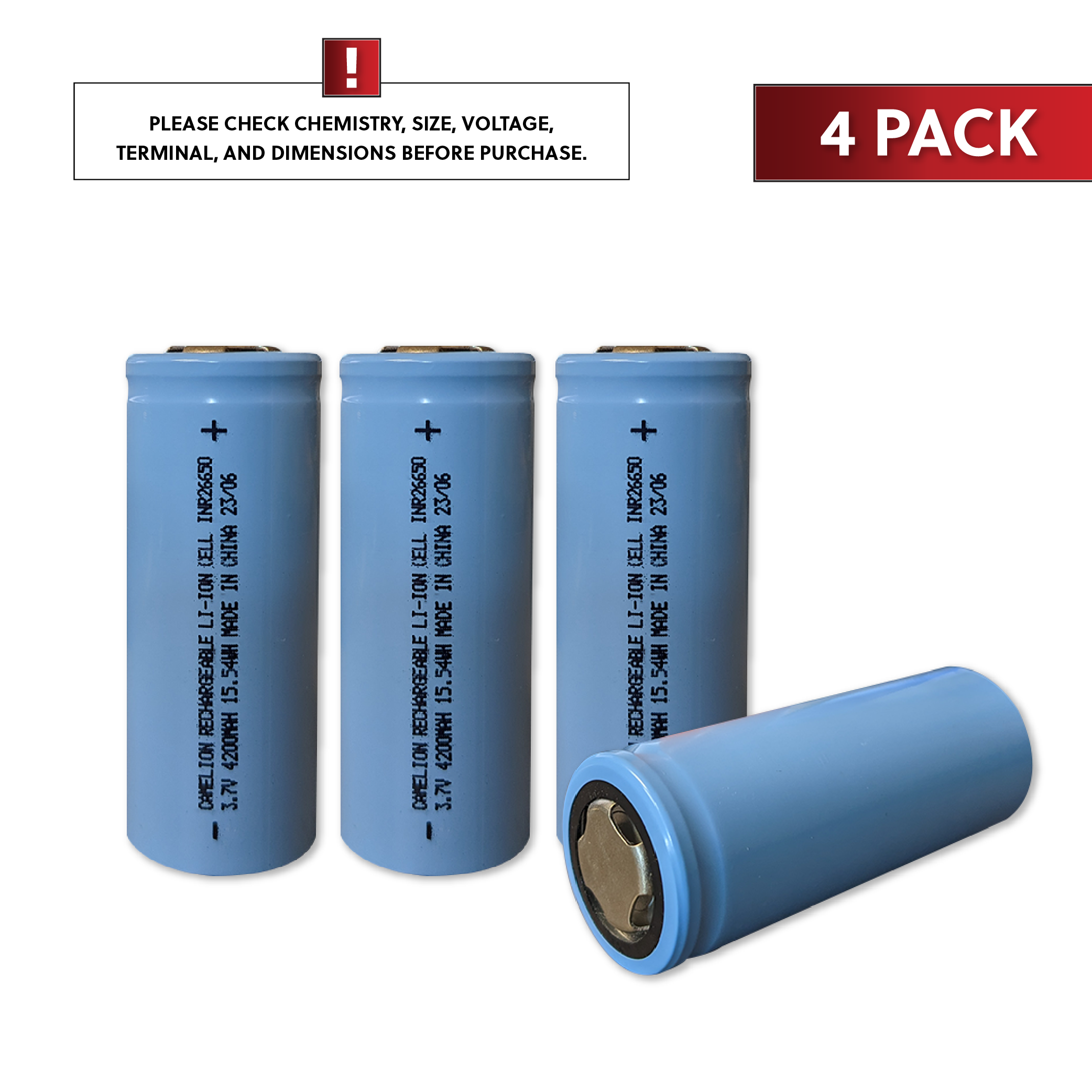 Camelion 26650 Battery 4200mAh- Rechargeable