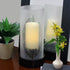 Elmhurst Frosted Glass Hurricane with Flameless Candle (SPECIAL DEAL)