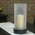 Elmhurst Frosted Glass Hurricane with Flameless Candle (SPECIAL DEAL)