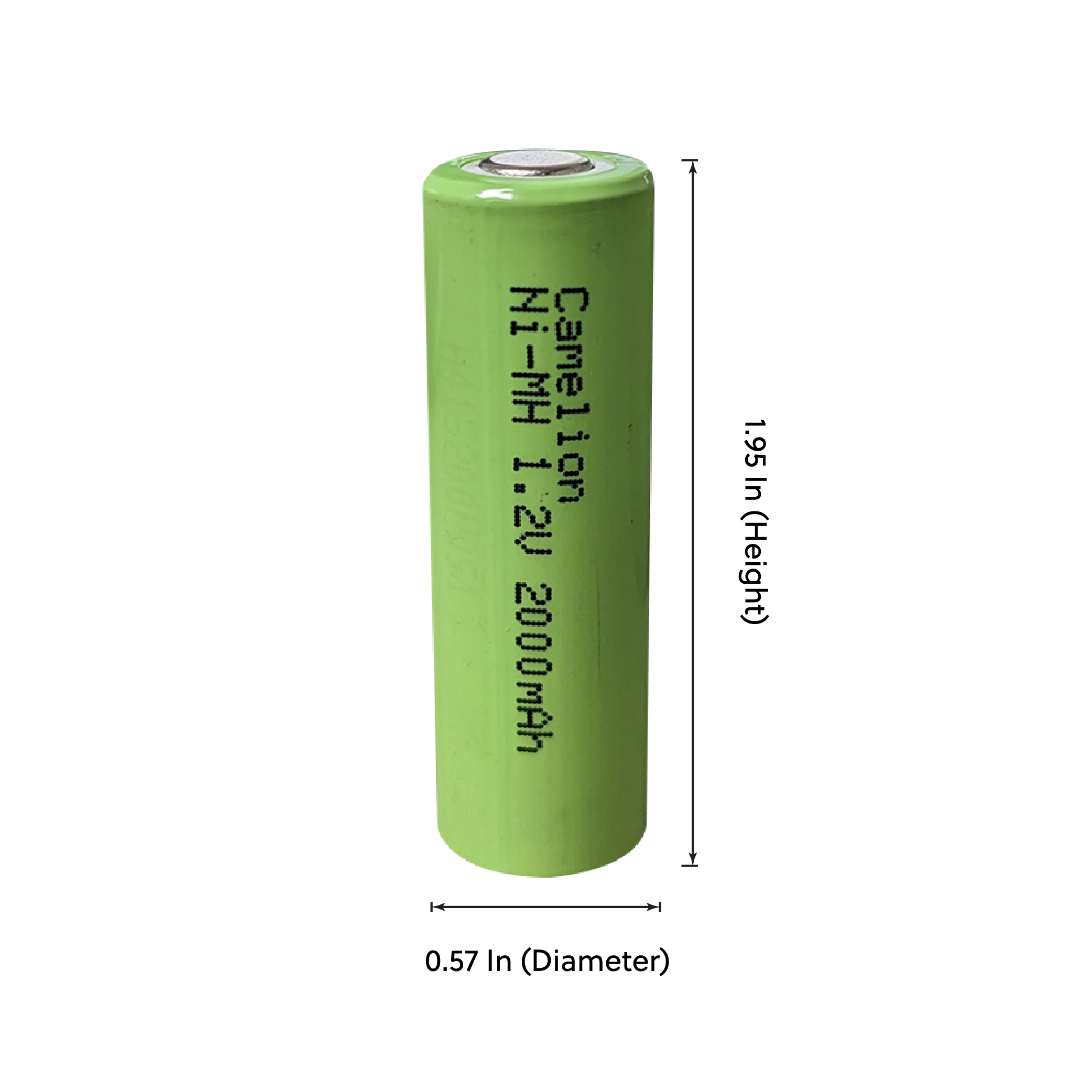 Camelion AA Ni-Mh 2000mAh Rechargeable Flat Top Battery