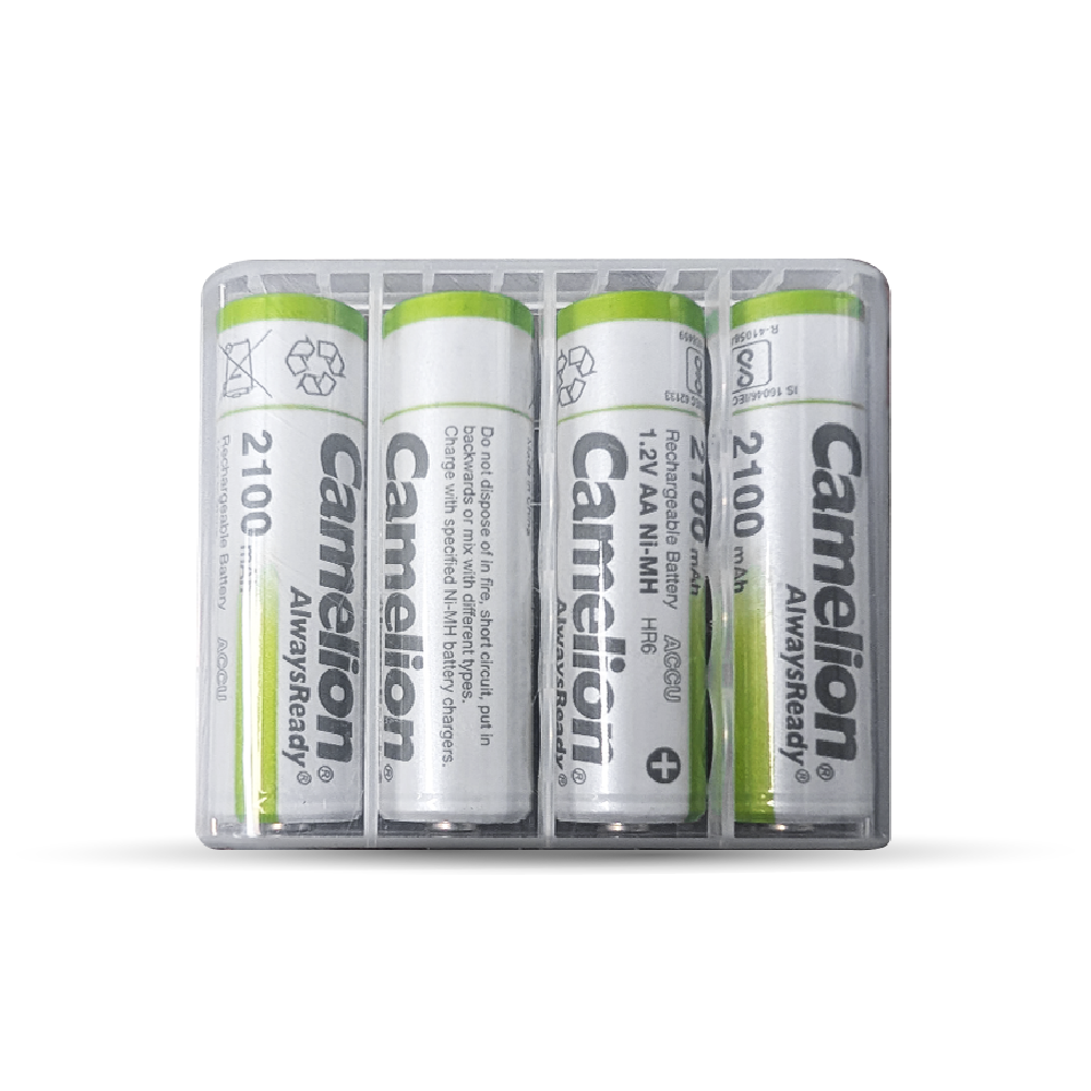 Camelion AA Ni-Mh Always Ready 1.2V 2100mAh Rechargeable Batteries Pack Of 4