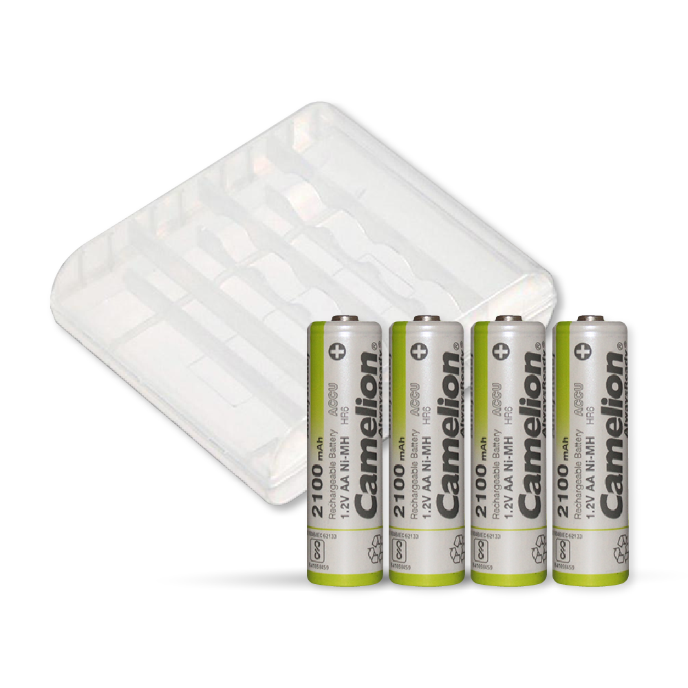Camelion AA Ni-Mh Always Ready 1.2V 2100mAh Rechargeable Batteries Pack Of 4