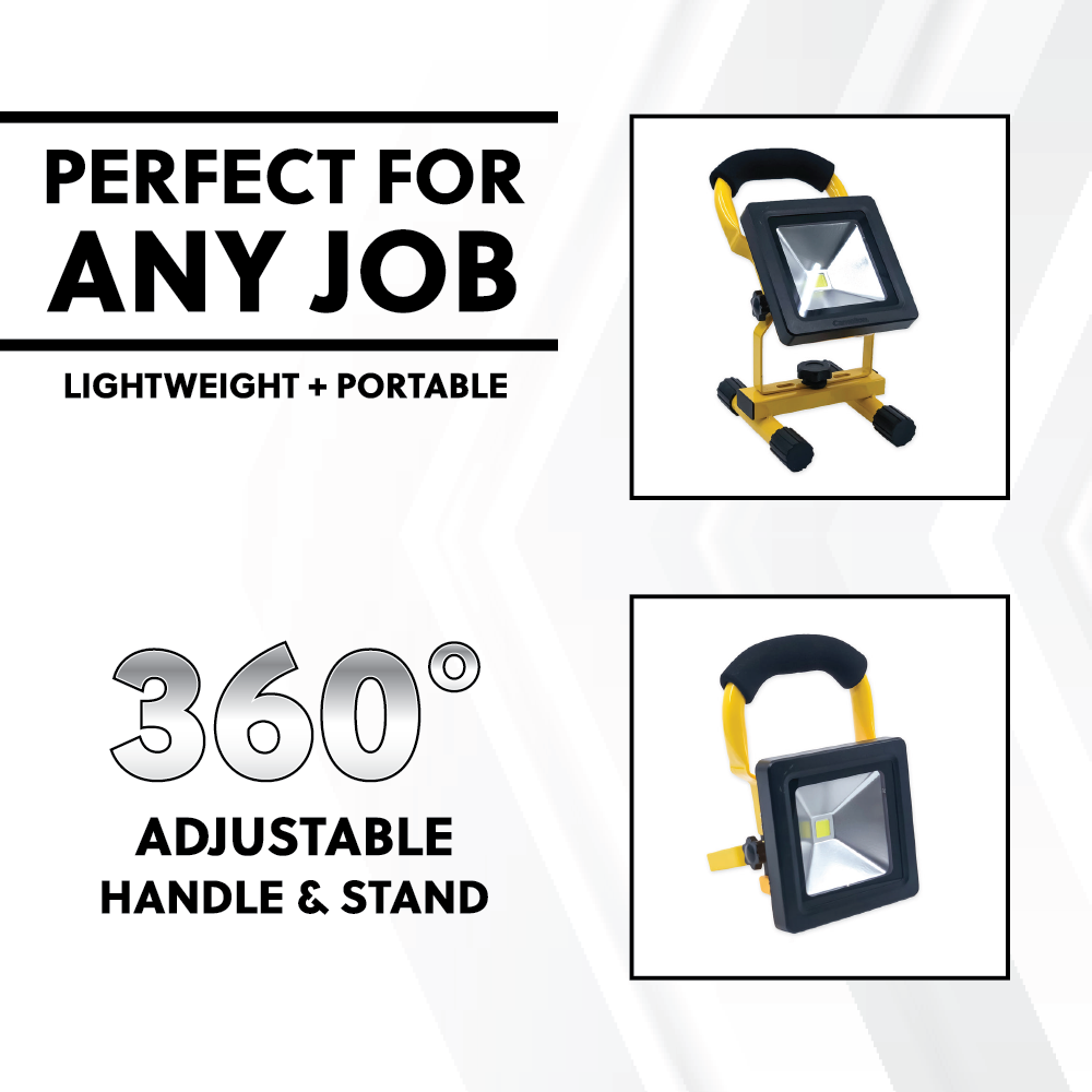 Camelion S21 10W COB LED Rechargeable Work Light w/ Kick Stand