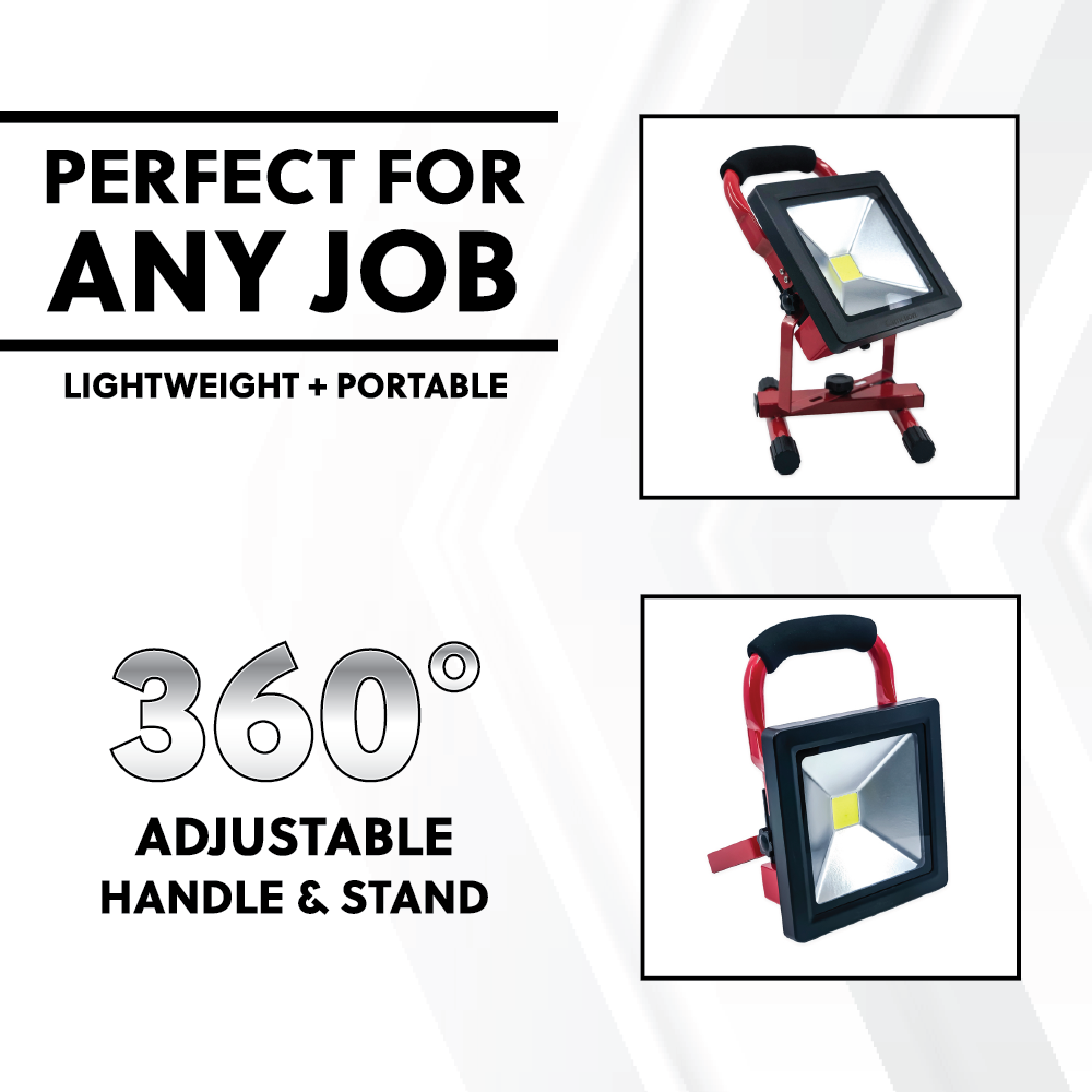 Camelion S22 20W COB LED Rechargeable Work Light w/ Kick Stand