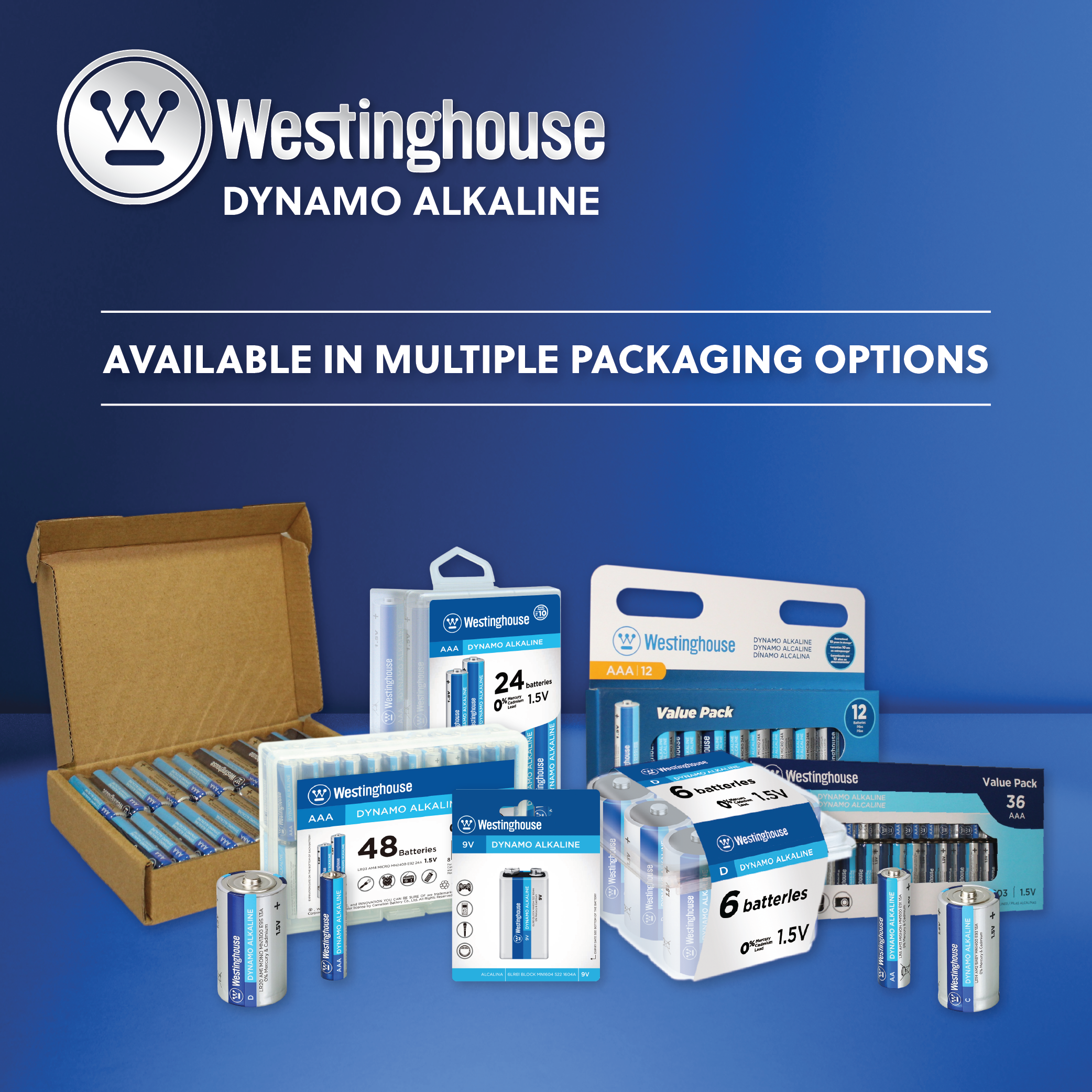 Westinghouse Dynamo Alkaline 24 AA/AAA Combo Hard Pack