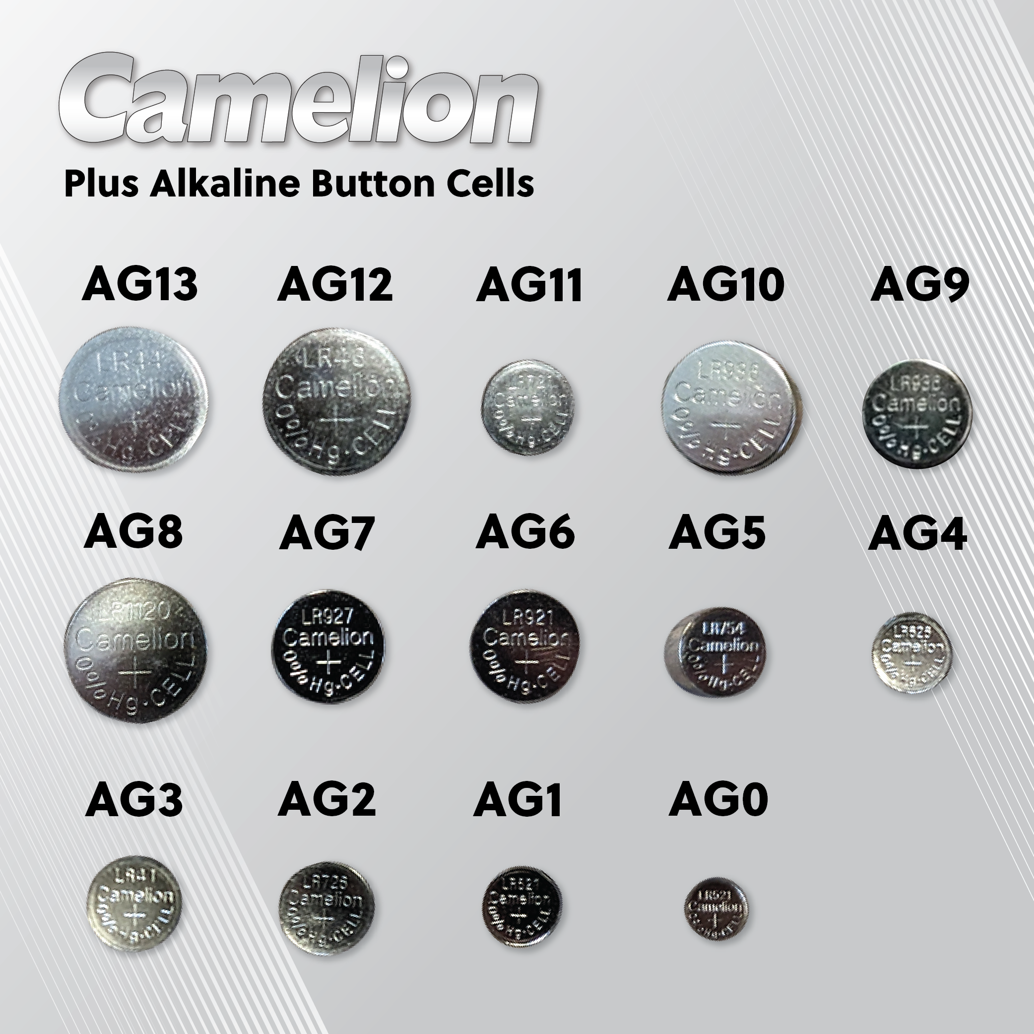 Camelion AG2 / 396 / LR726 1.5V Button Cell Battery