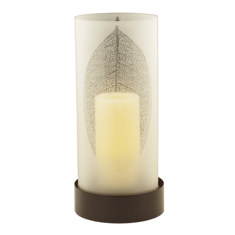 Elmhurst Frosted Glass Hurricane with Flameless Candle (SPECIAL DEAL)