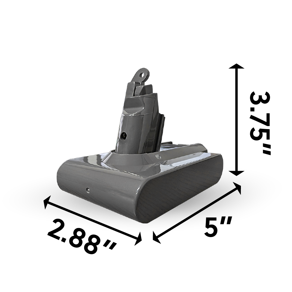 Rechargeable Li-ion Handheld Vacuum Battery - Compatible with Dyson V6 Models; IP Power 21.6V 2.5Ah V6 Rechargeable Li-Ion Battery