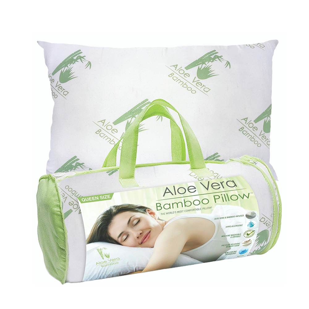Queen Sized Aloe Vera Bamboo Pillow