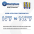 Westinghouse IFR14500 Lithium Iron Phosphate Rechargeable Battery 500mAh Blister Pack of 4