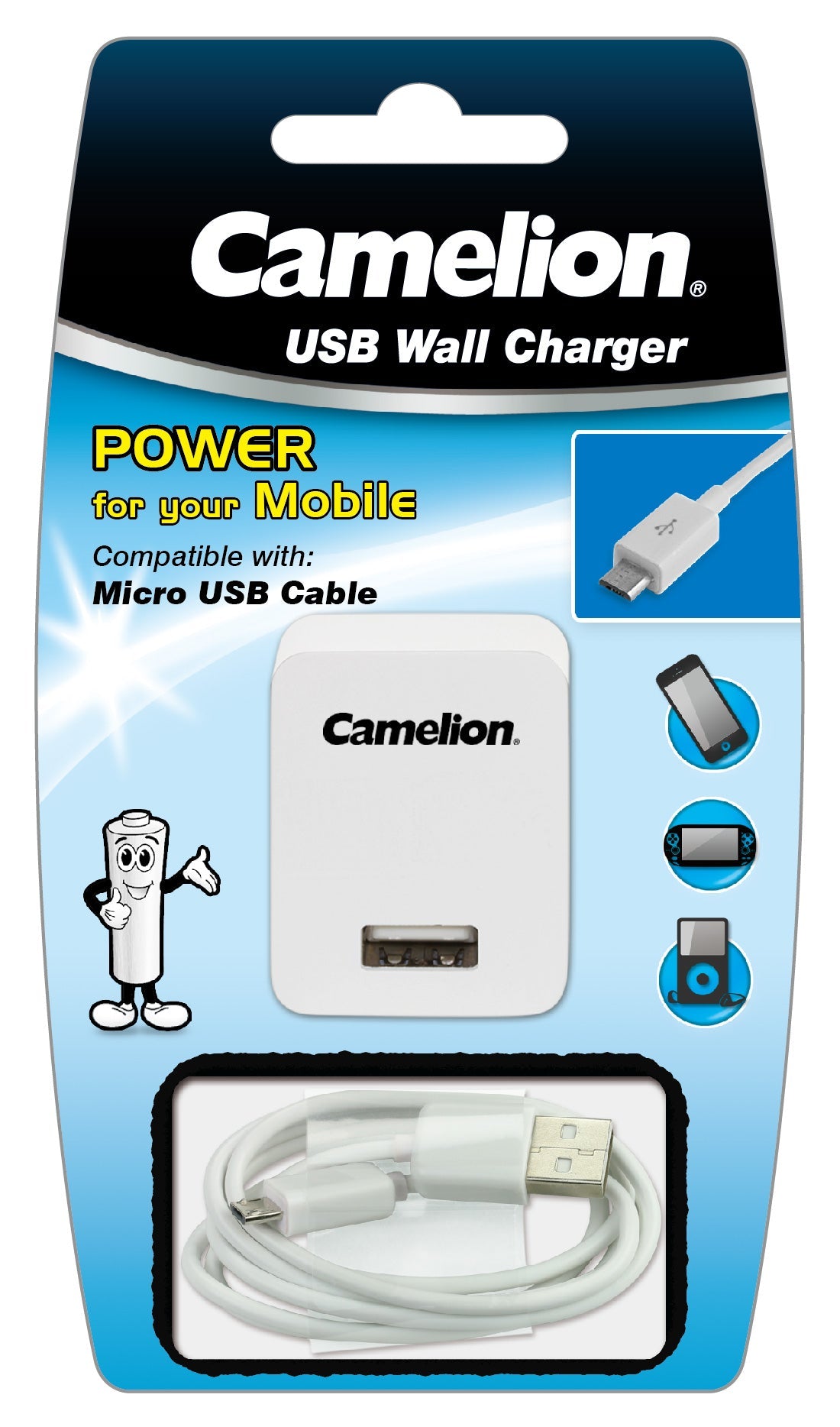 Camelion Micro USB C Cable With Wall Plug