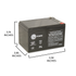 IP POWER  IP12120-F2 IP Power 12V 12Ah, Sealed Lead Acid Rechargeable Battery