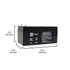 IP POWER 1234-F1, 12 Volt 3.4Amp F1 Terminal, Sealed Lead Acid Rechargeable Battery