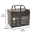 IP POWER IP12350-B 12 Volt 35 Amp, Sealed Lead Acid Rechargeable Battery