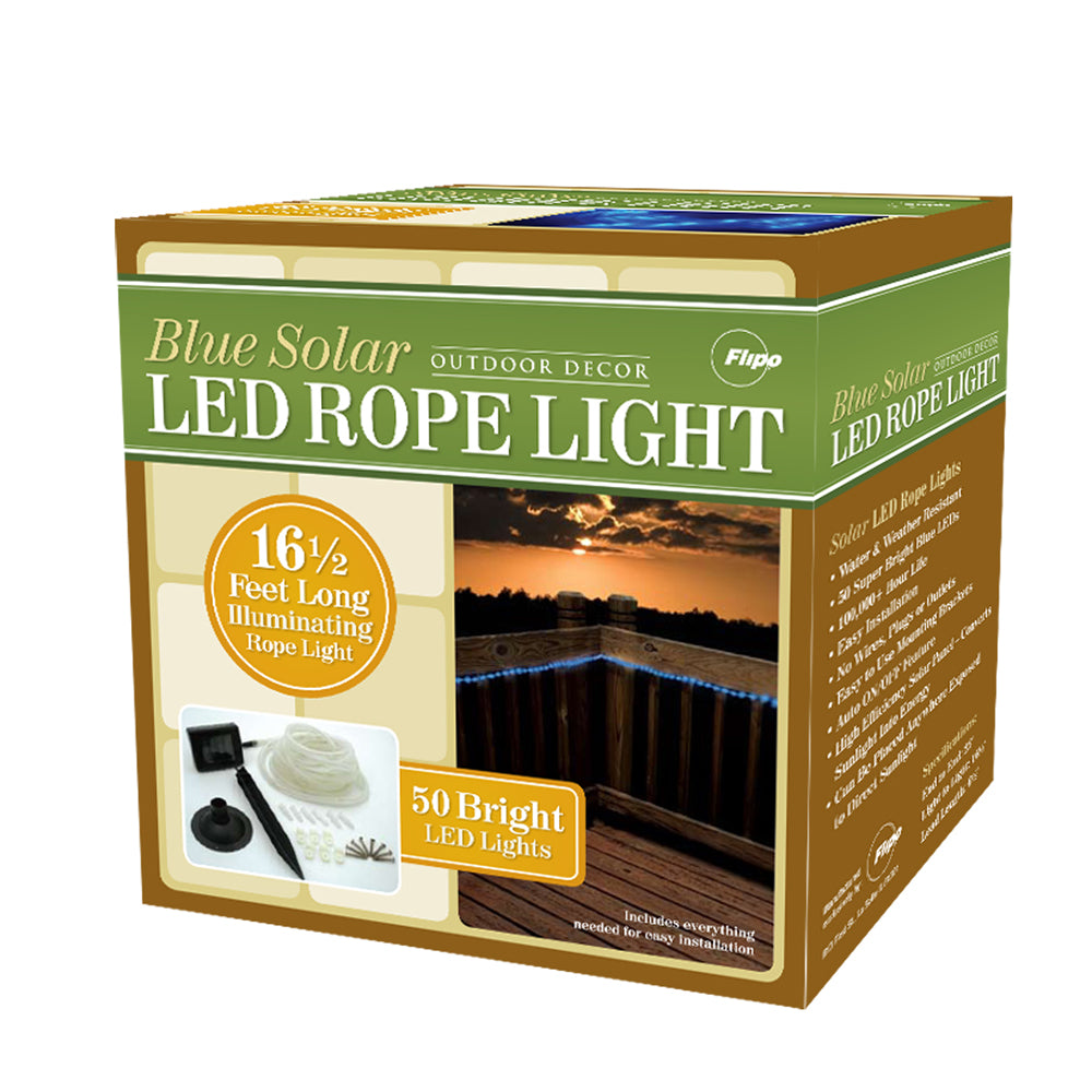 50 LED Blue Solar Rope Light