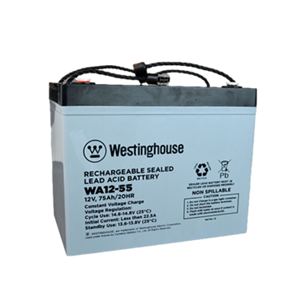 Westinghouse WA12-55N-F11, 12V 55Ah F11 Terminal Sealed Lead Acid Rechargeable Battery