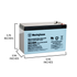 Westinghouse WA1280, 12 Volt 8Amp F2 Terminal, Sealed Lead Acid Rechargeable Battery