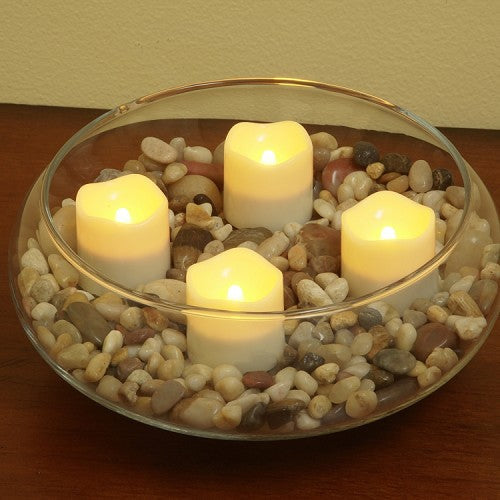 Flameless LED Tea Light Candles with Timer - Set of 4